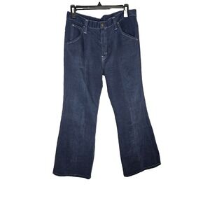 Vintage LEGG'NS Embroidered Flare Jeans Women's  Blue Denim‎ Boho Festival